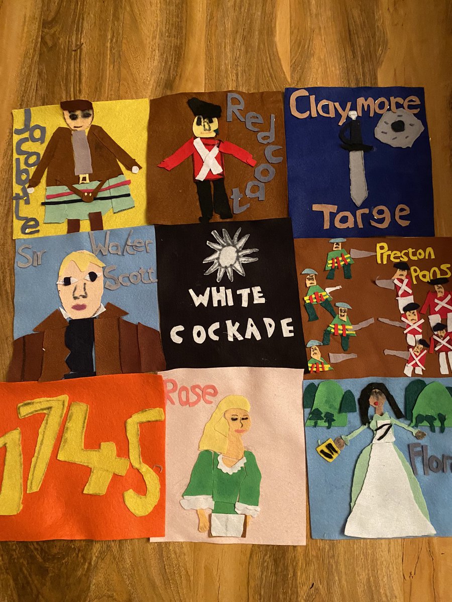 stpetersgala's tweet photo. Our tapestry  retelling events in Sir Walter Scott’s novel, Waverley, is coming along nicely in P5/6.@SBCLiteracy @AbbotsfordScott https://t.co/qTmxnFhmej