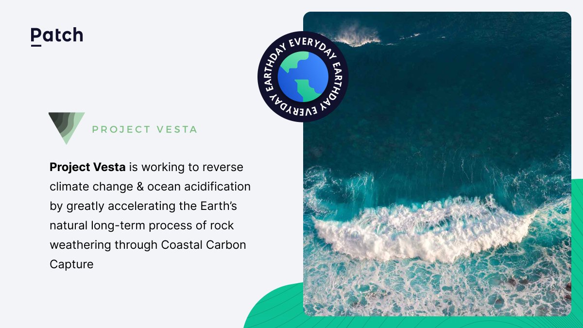 The brilliant team at @Project_Vesta is working to enhance and speed up the ocean’s natural carbon sequestration power to help reverse climate change. We’re proud to call this dedicated group of experts a #PatchPartner #EarthDay 🔍 🌊 🌏
