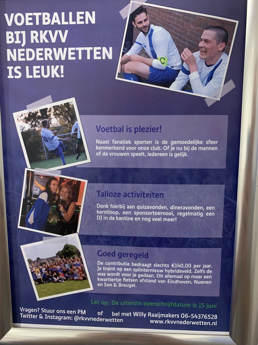 EdwardRenders's tweet photo. Dus schroom je niet kom een x kijken bij rkvv nederwetten https://t.co/dHAk39WfDV