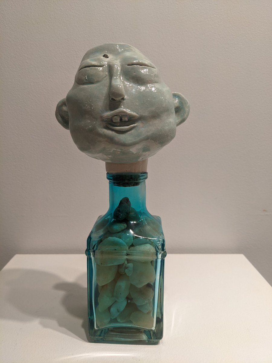 HSartWaterloo's tweet photo. "Happy Jade" by Jayla - won Independent Potters Association Award #FeatsofClay https://t.co/fxMup7iniC