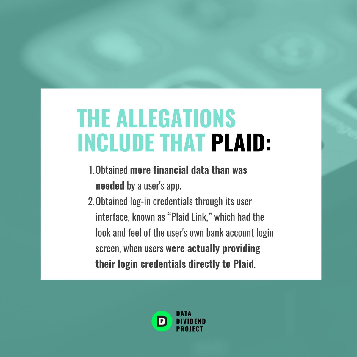 ddpforall's tweet image. Notice of Class Action Settlement In re Plaid Inc. Privacy Litigation. 

You have until April 28th to submit a claim. 

[LINK IN BIO] to submit your claim. 

Follow @ddpforall for more information on data privacy and class action settlements .  #ddpforall #dataprivacy #dataforall