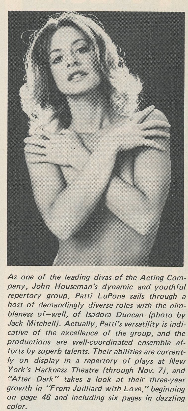 Happy birthday to sex kitten Patti LuPone!  