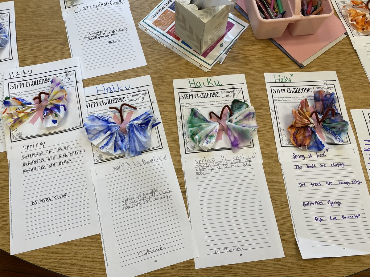 S_FarfanRoss's tweet image. Teaching haikus encourages children to learn about syllables. Because haikus are very short, composing them is a good way of encouraging children to discipline themselves to find a few really good words to describe something. #PoetryUnit #WeeRead #WeeWrite #WeeLearn 🗒✏️🦋🌿