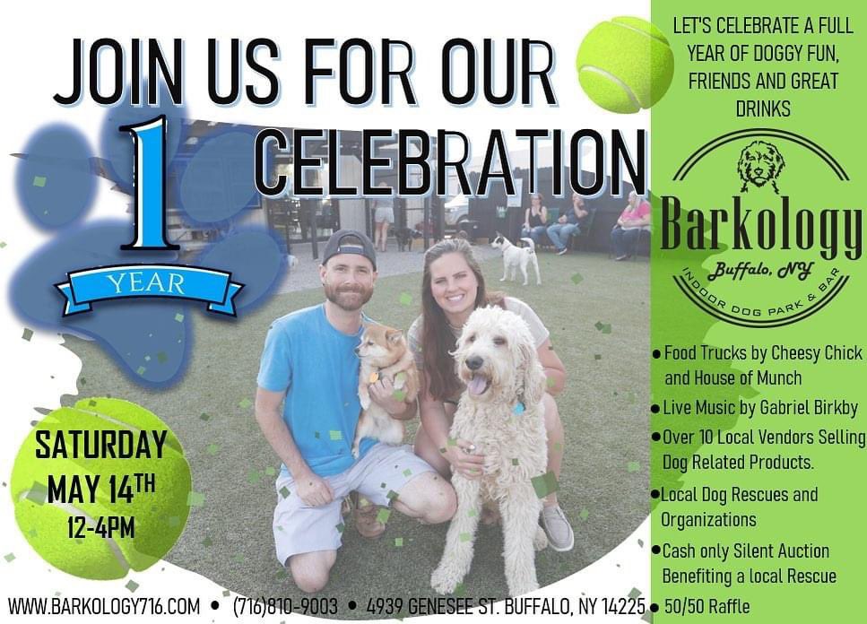 Barkology716's tweet photo. One Year Celebration!!! Come pawty with us!
#dogsofbuffalo #716dogs #dogpark https://t.co/nskPCpxGE3