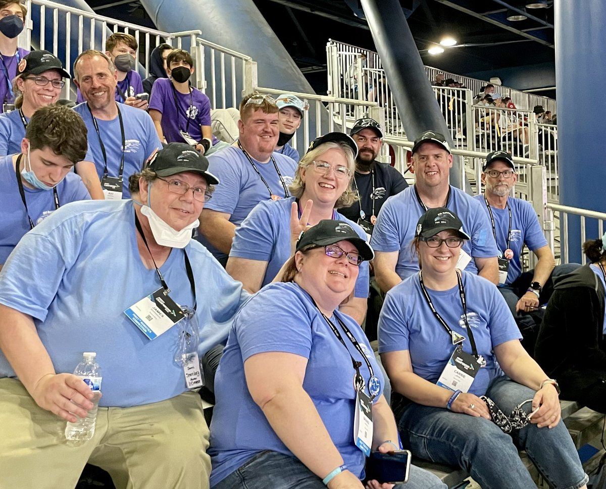 We’re having an extremely fun day at FIRST Championships!! #omgrobots #morethanrobots #FIRSTChamp #RapidReact