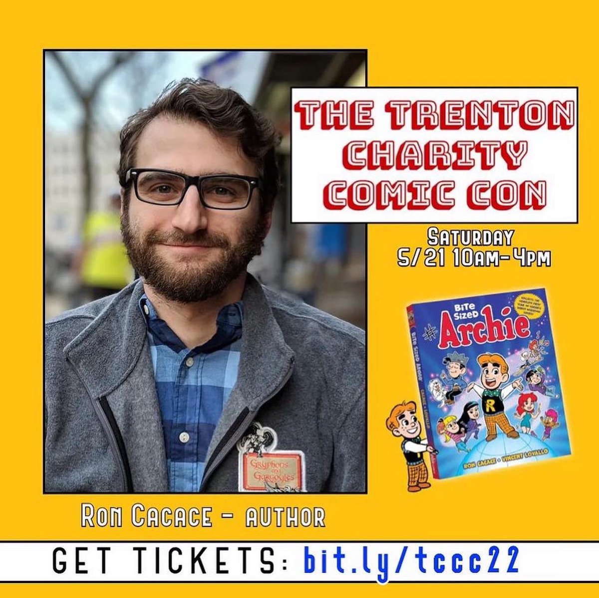 TrentonComicCon's tweet photo. Next creator guest spotlight is @rawnzilla. #RonCacace is known for writing webcomic series Bite Sized Archie, contributions to the Sonic: Mega Drive one shots, & shaping digital content for Archie Comics and now #Zestworld Comics. Welcome Ron to #TheTCCC!#TrentonCharityComicCon https://t.co/38AL3lJBMh