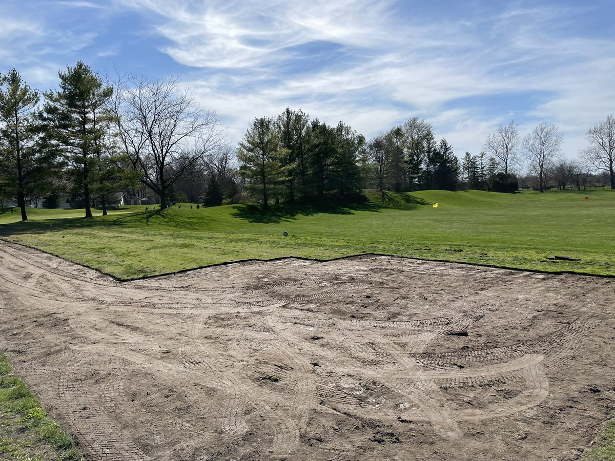 Thankful for the crew at @meadowbrookgc Working through a “small” sod project on the practice range.  #betterconditions #playgolfanderson #progress