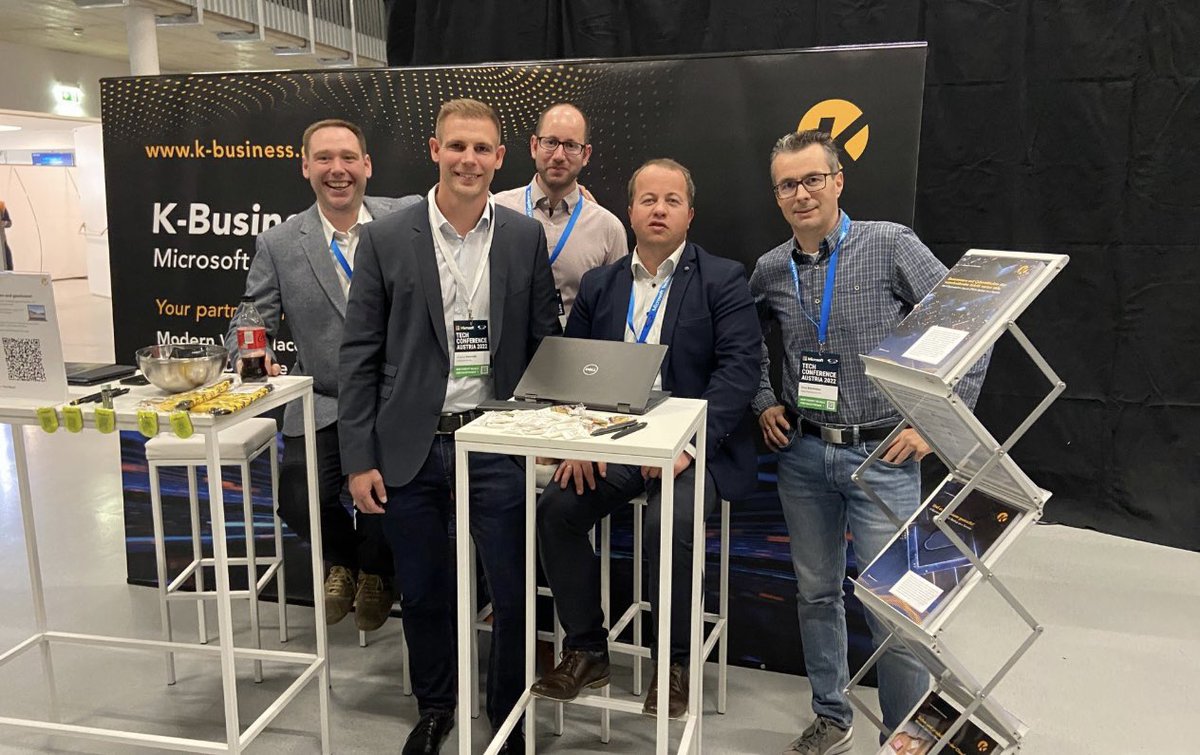 HuseinovicMirza's tweet photo. Wir sind heute und morgen auf der #MicrosoftTechConference Austria! 📣 Als @MicrosoftAT Partner of the years 2020 &amp; 2021 natürlich ein Muss! 😉 Unsere Helden: Head of IT-Application Solutions Michael Obernberger sowie Cyber Security Analyst Gideon Teubert sind live on stage! 💪🇦🇹 https://t.co/SMsjRDt0jB