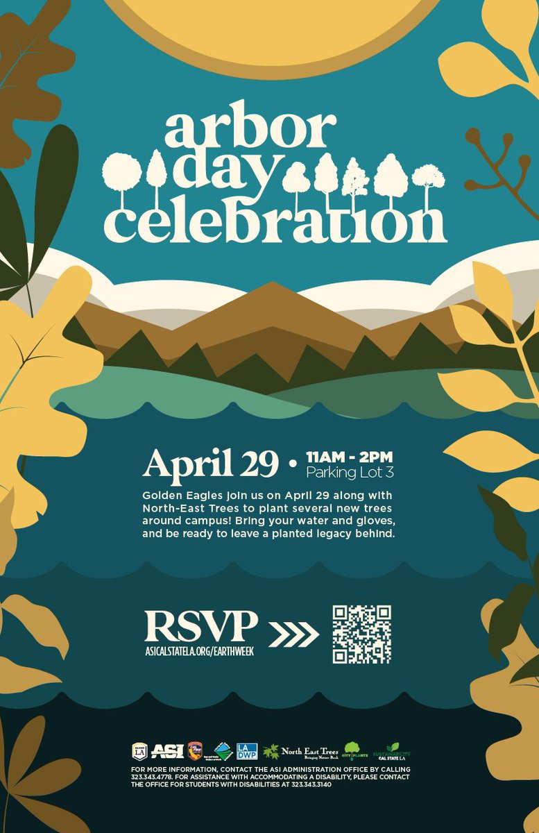 CalStateLAServe's tweet image. Join us on April 29th for a celebratory Arbor Day tree planting🌲 This on campus volunteer opportunity is a perfect way to get service hours and help the community!