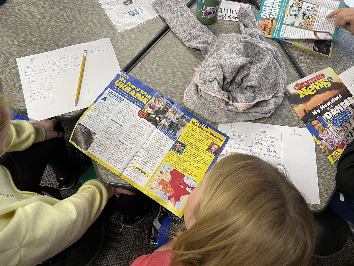 misslawless4c's tweet photo. Students dug into the latest issue of @Scholastic news using a KWL chart. Students were curious to know more about Ukraine and felt empowered that they know a little more about current news. #owatonnaproud #edutwitter #isd761 https://t.co/WuCPUuPEyb