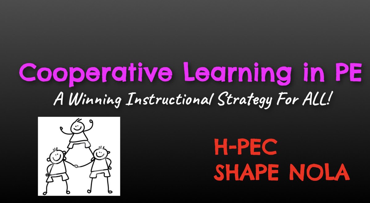 ✅ Join us in this HANDS-ON session to experience how to use COOPERATIVE LEARNING to foster INCLUSION, develop SEL COMPETENCIES, INCREASE MOTIVATION, and help students LEARN BETTER! 🙌 Friday 1:30 #SHAPENOLA #WeAreSHAPEAmerica