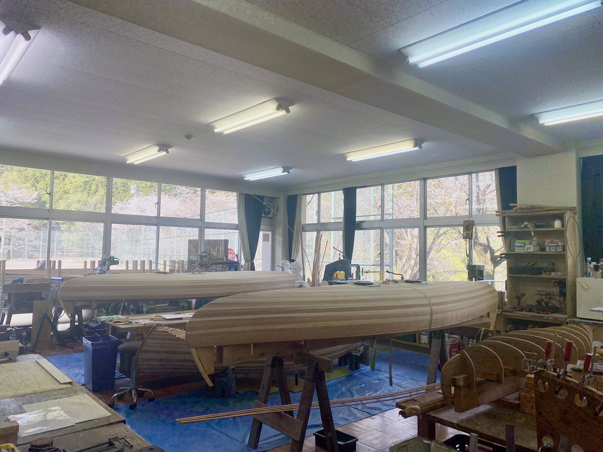 mountscape_'s tweet image. 最近のカヌー工房の様子。
製作中のカヌーがずらりと並びます🛶

Mountscapeでは、キットの販売や製作指導も行なっています。

#mountscape #カヌー #canoe #craftcanoe