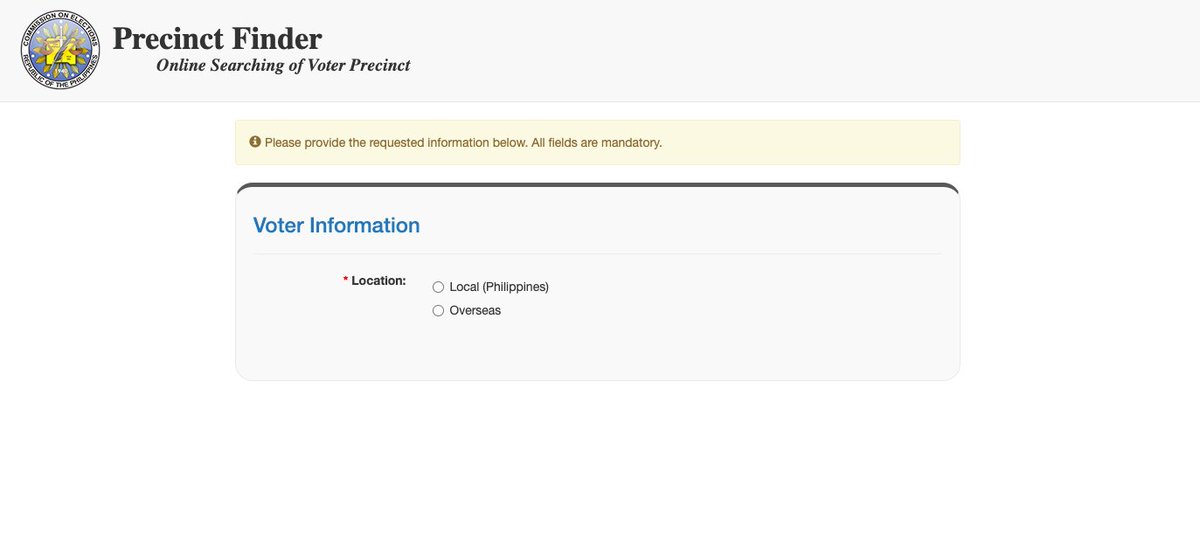 jauhnetienne's tweet photo. LOOK: The Comelec Precinct Finder is now activated.

Visit https://t.co/n3DFW9Bo1Q to check your exact polling place on election day. https://t.co/NxOl4W4b3d
