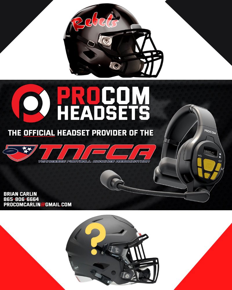 @ProComHeadsets is blowing up in Tennessee. First Coach @Dhunt1414 and the @MHSRebelsFB team purchased an X-12 system and another E TN school just joined the #ProCom family. Who could it be? Stay tuned. #TnFCA #TSSAA #CoachHeadsets #423Football #865Football #CommunicateLikeAPro