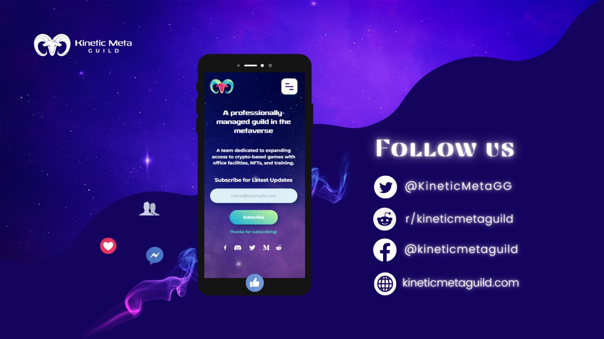 KineticMetaGG's tweet photo. 🤔Are you following Kinetic Meta Guild on our other social media platforms?

🚨Follow us to get the latest news and to be the first to apply for our upcoming scholarship openings: https://t.co/3h6S1wHAEl

#KineticMeta #Play2earn #GameFi #P2E #PlayToEarn https://t.co/WjZYdom7mF