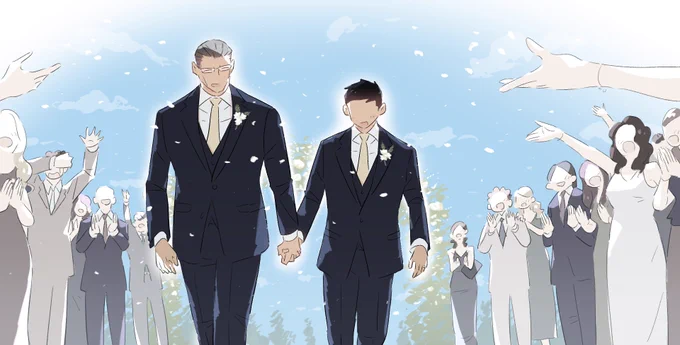 結婚したビジネスマンと運転手 