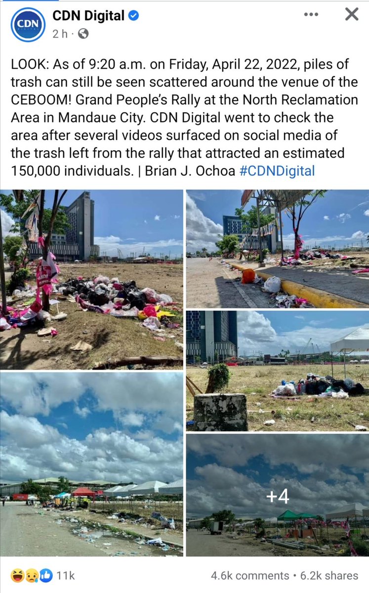 #CEBOOM wala man lang budget for cleaning or proper waste disposal #shame #LenLenLoser