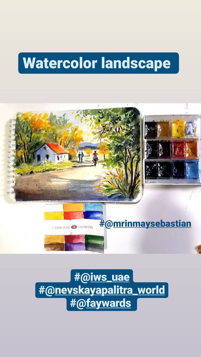 faywards's tweet photo. Everything I try to paint something in watercolor just to satisfy my thirst for watercolor. They are fun and healing.. Have you tried???? https://t.co/v39PfltFAC