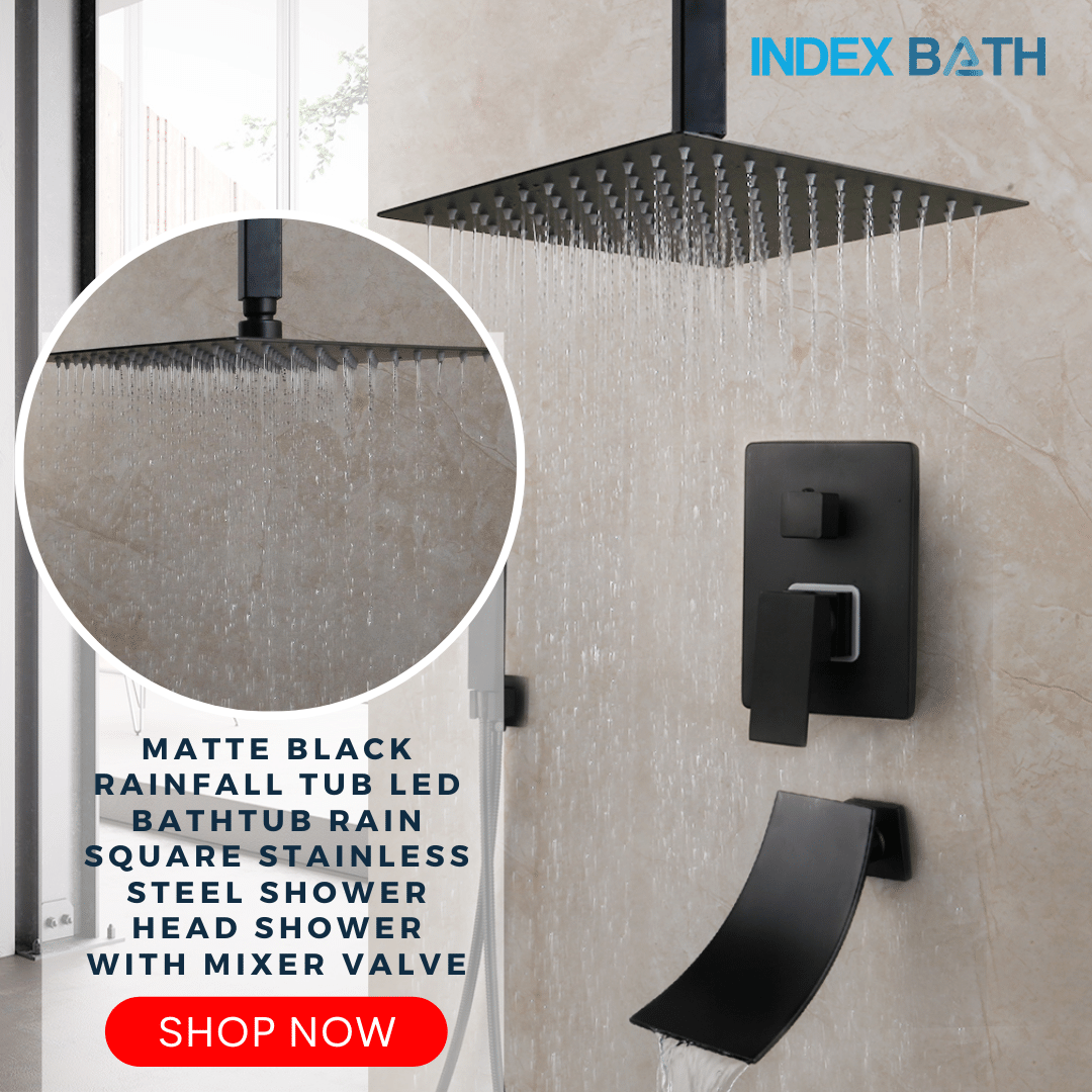 BathIndex's tweet photo. Illuminate Your Bath Time With This Matte Black Rainfall Tub LED Bathtub Rain Square Stainless Steel Shower Head Shower With Mixer Valve
Visit us at https://t.co/g6BzM74Ujc
#BathroomShower #showergoals #rainshowerhead #modernshower #showerdesign #luxurybath #bathroomessentials https://t.co/DbZrE95OiO