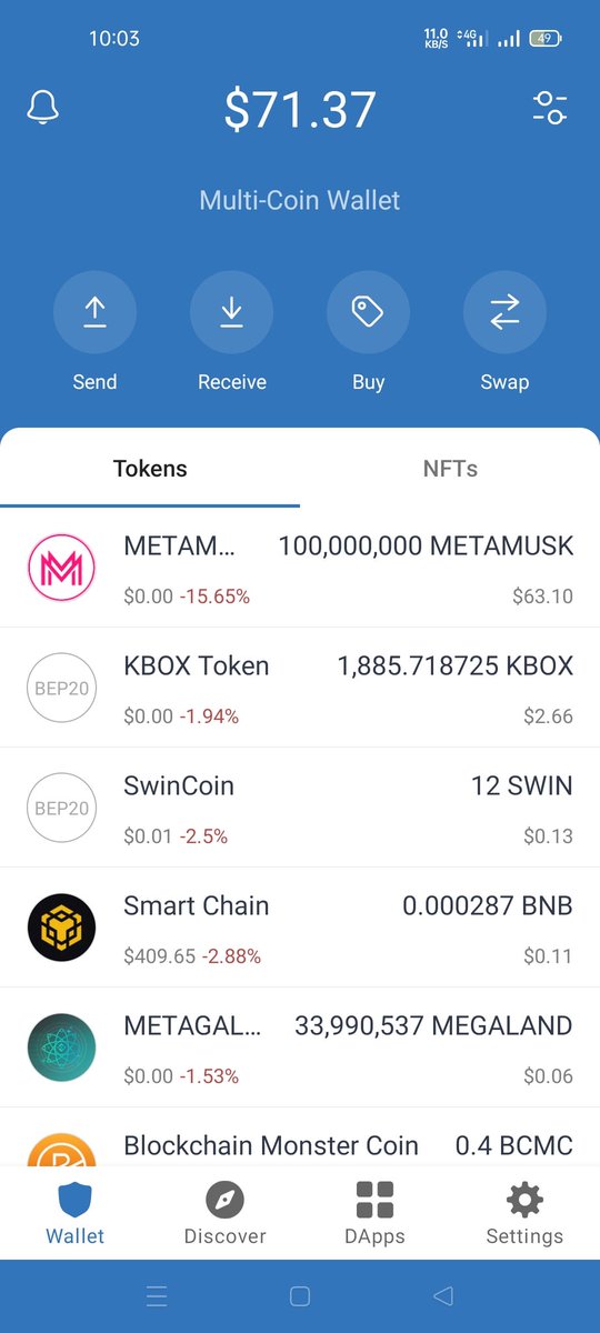 AMINURR99960909's tweet photo. @TrustWallet Bsc:0x27C7c43C7ee097b7d6e952C7Fa52261f415a558f https://t.co/LFb1VFsl07