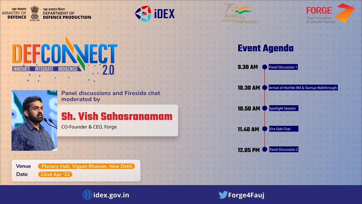 FORGE4Fauj's tweet image. iDEX #Defconnect2.0 

Its live now!!

Webinar link : ddpmod.webex.com/ddpmod/j.php?M…

Join now...