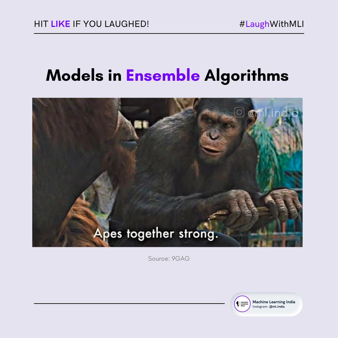 okaypriyanka's tweet photo. Together forever 💪😂
✅ Follow us, @ml_india_ for more of such fun AI, ML and programming content! 😉
#programming #programmmer #coder #software #coding #programmerhumor #devjoke #pythonprogramming #python #cpp #machinelearning #ml #ai #ensemble https://t.co/rSVKt2mjxh