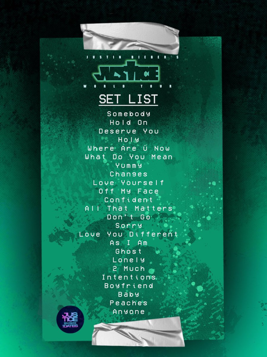biebersbroken_'s tweet photo. Set list ทีผ่านมานะคะ

ร้องเป็นหมดทุกเพลงยังง!?! อย่าให้เสียชื่อบางกอกเด้อ เราต้องร้องให้ดังที่สุดดดไปฝืกร้องกันรอเลย 
#JusticeTourBangkok https://t.co/0AYguYuUGS