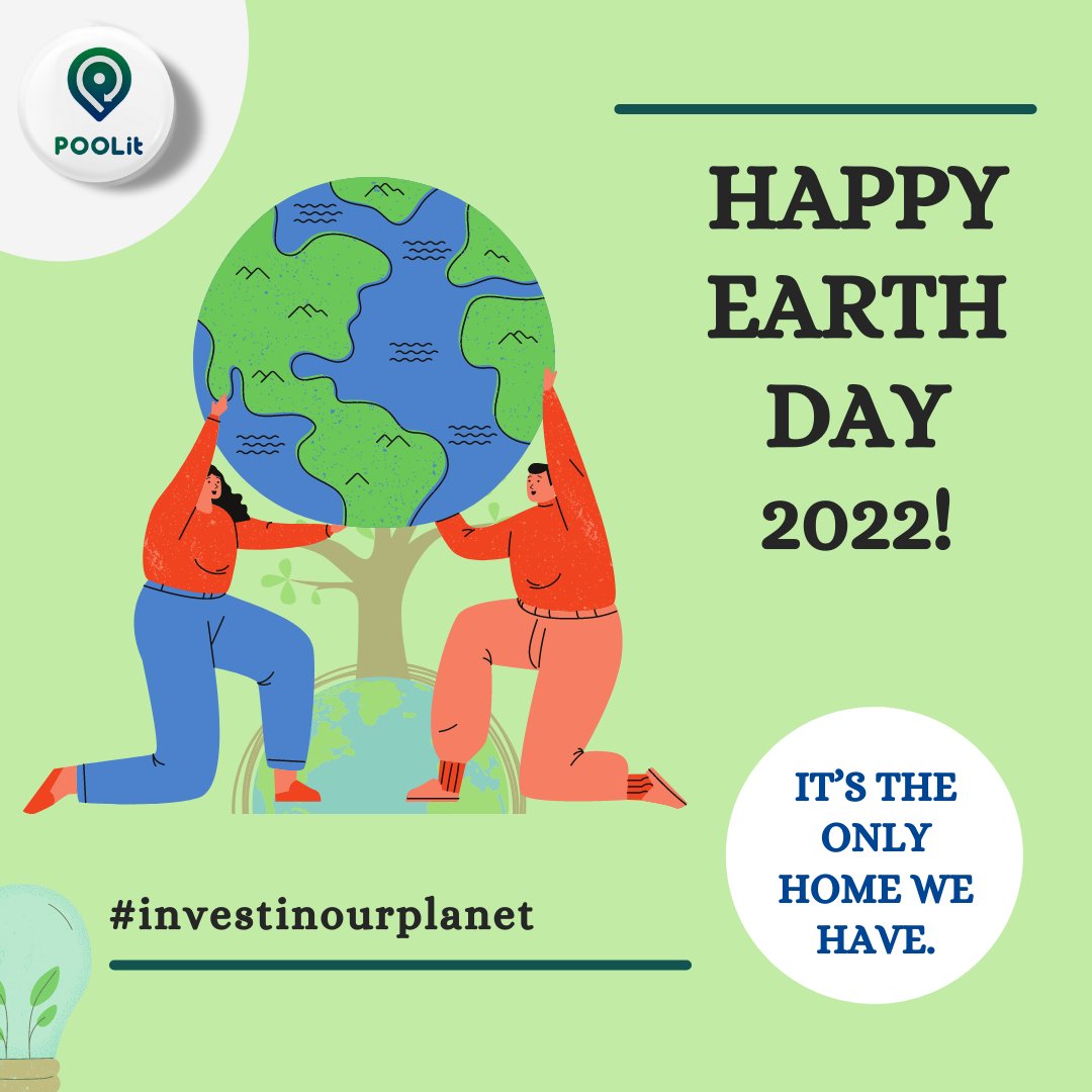 POOLitApp's tweet photo. We just have one planet, so let's do better. 
To everyone who has been part of our sustainable conscious community, let's pledge to continue making the right choices for a greener, cleaner &amp; healthier planet Earth!🌍💙
#InvestInOurPlanet  #EarthDay2022  #ActInTime #ClimateAction https://t.co/YrSkxVeOEy
