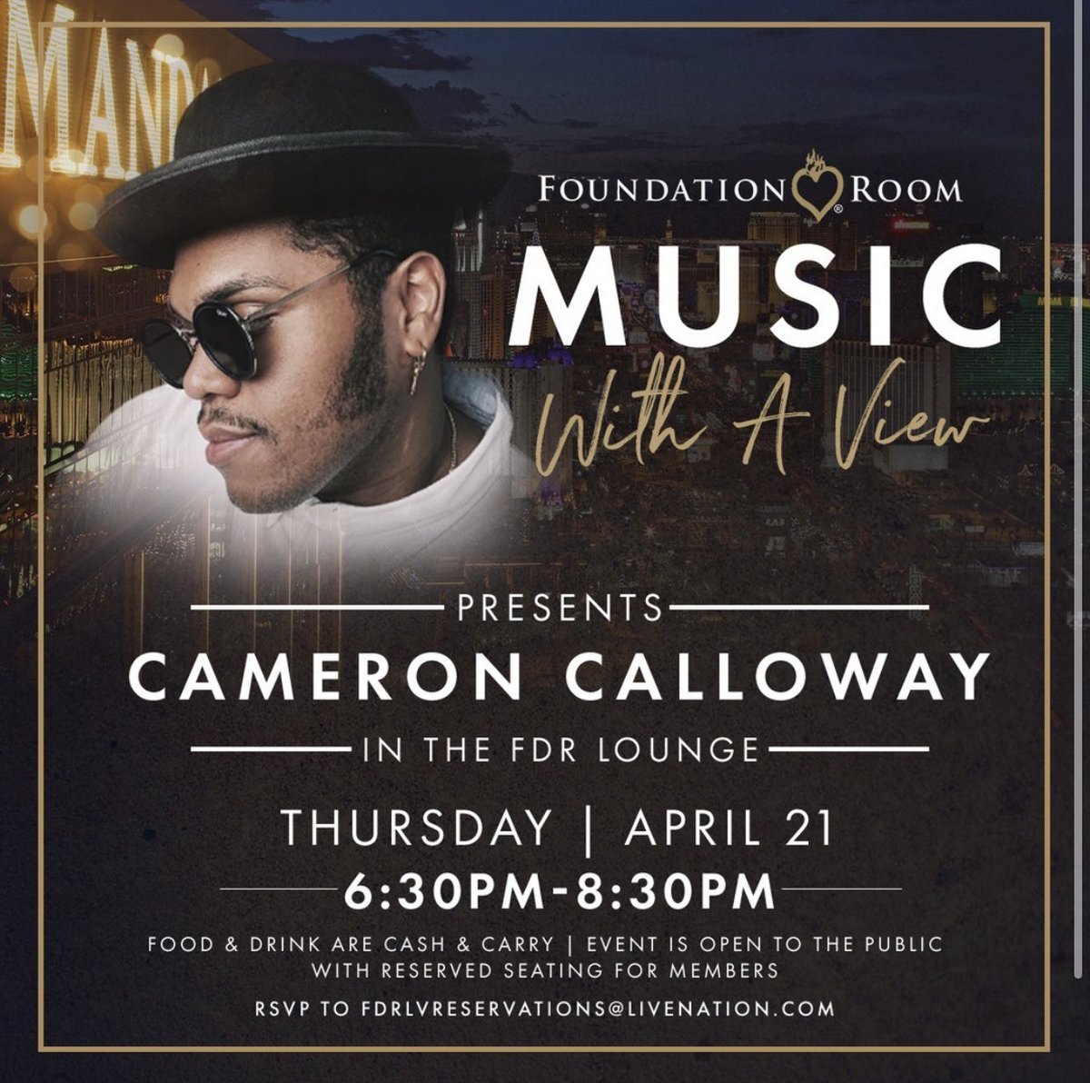 Solo set tonight <a href="/FRLasVegas/">Foundation Room Las Vegas</a>