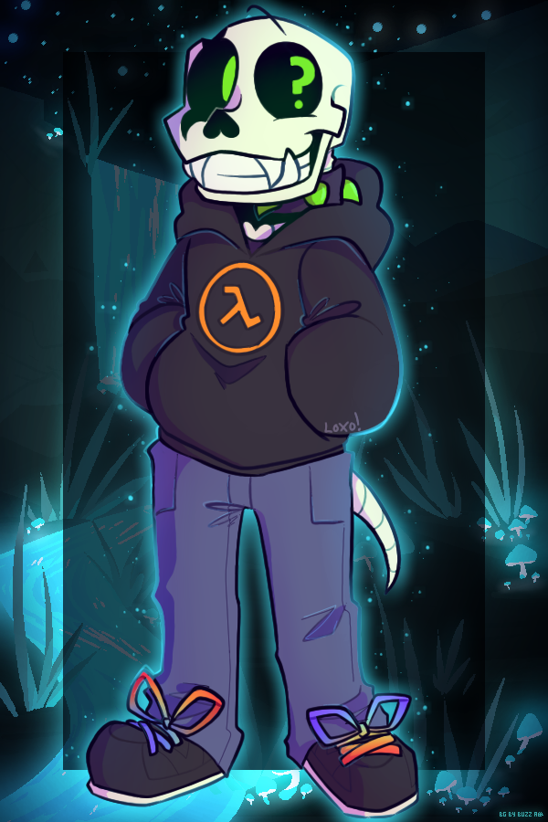 drew me skellysona 4 a challenge on chicken smoothie =] 
background by @/BuzzAesthetic