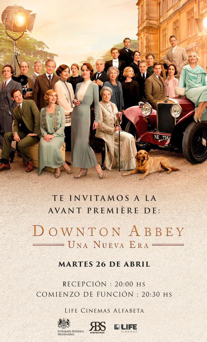 FayeOConnor2030's tweet photo. A ti te gusta Downton Abbey? Quieres ir a la avant première de la nueva película el martes 26/4? Tengo un par de boletos para regalar. Para ganarlos, menciona este tweet con una palabra que describa cómo te sientes sobre Downton (antes del mediodía el lunes 25). ¡Suerte! 🍀 https://t.co/wCoRMDaAzj