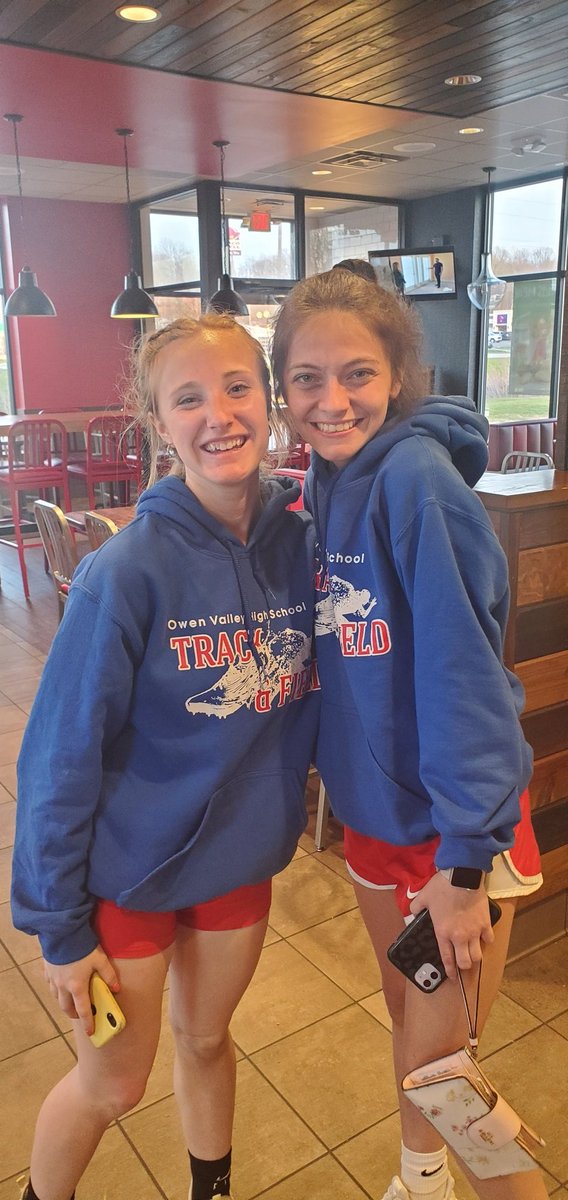 GirlsOwen's tweet photo. Awesome night for Lily and Emma with wins in Long Jump, 400, and 300 hurdles!! https://t.co/D8DuRT9mEz
