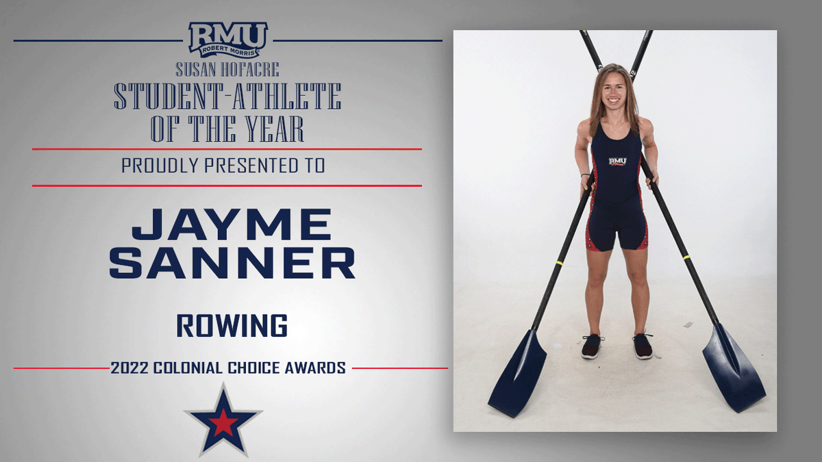 RMU Athletics (@rmuathletics) on Twitter photo Congratulations to Jayme Sanner of <a href="/RMURowing/">RMU Rowing</a>, our Susan Hofacre Student-Athlete of the Year recipient!
#BobbyMo | ๐ดโช๐ต Congratulations to Jayme Sanner of <a href="/RMURowing/">RMU Rowing</a>, our Susan Hofacre Student-Athlete of the Year recipient!
#BobbyMo | ๐ดโช๐ต