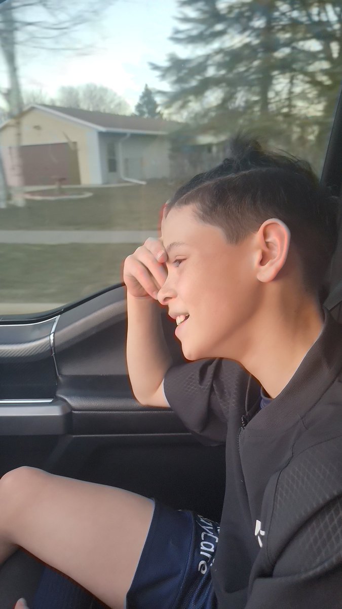 Man_OnThe_Right's tweet photo. @ajdillon7 we just drove past you at a roundabout in Howard and this is the look of disappointment on my Son's face when I told him it would be weird to follow you for an autograph 🤣🤣🤣 https://t.co/DTIaiXvnxr