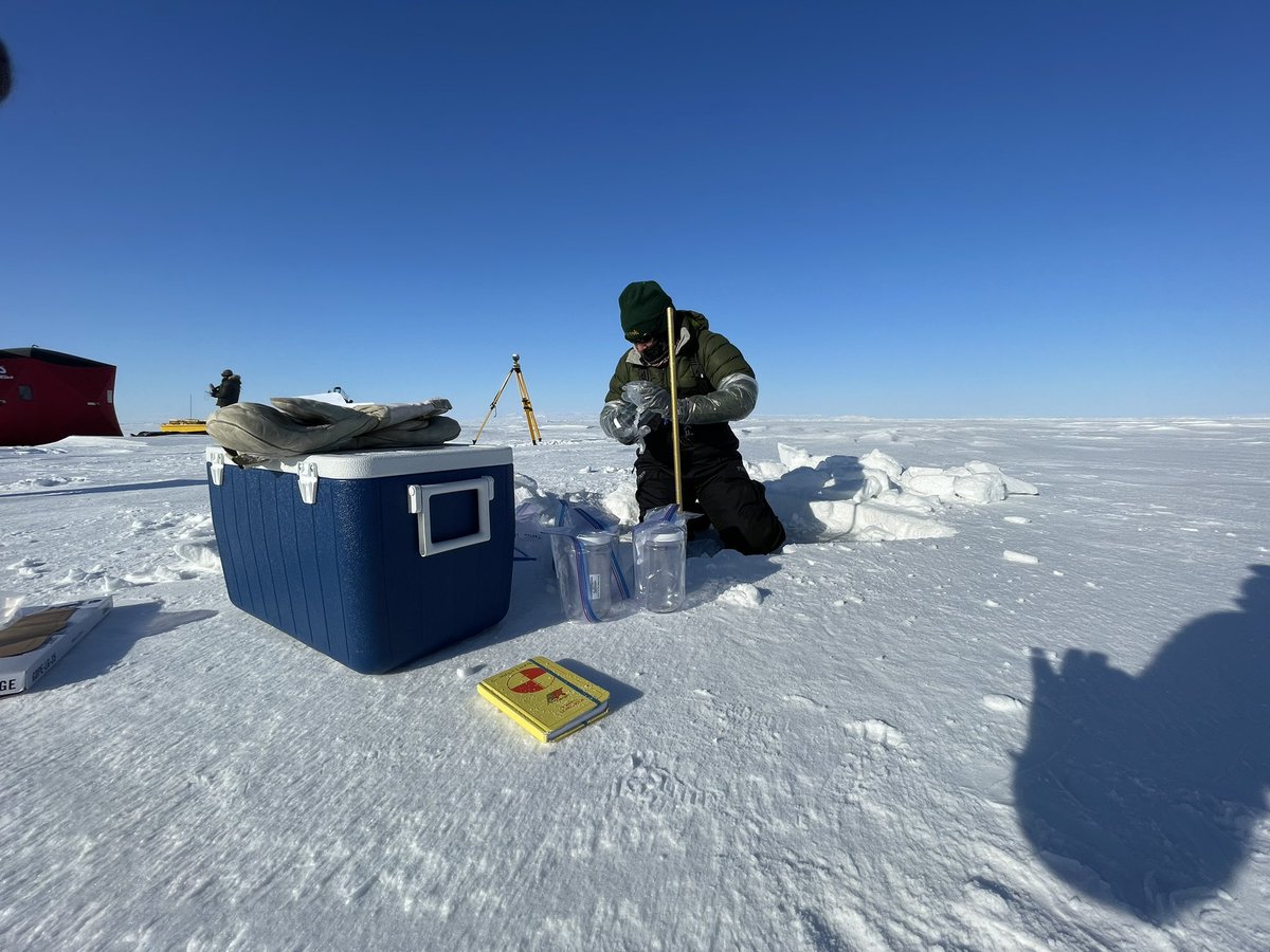 Snow pits and snow chemistry with a view.

Collecting samples as we work our way up Eureka Sound to help out our <a href="/environmentca/">Environment Canada</a> colleagues in air quality.