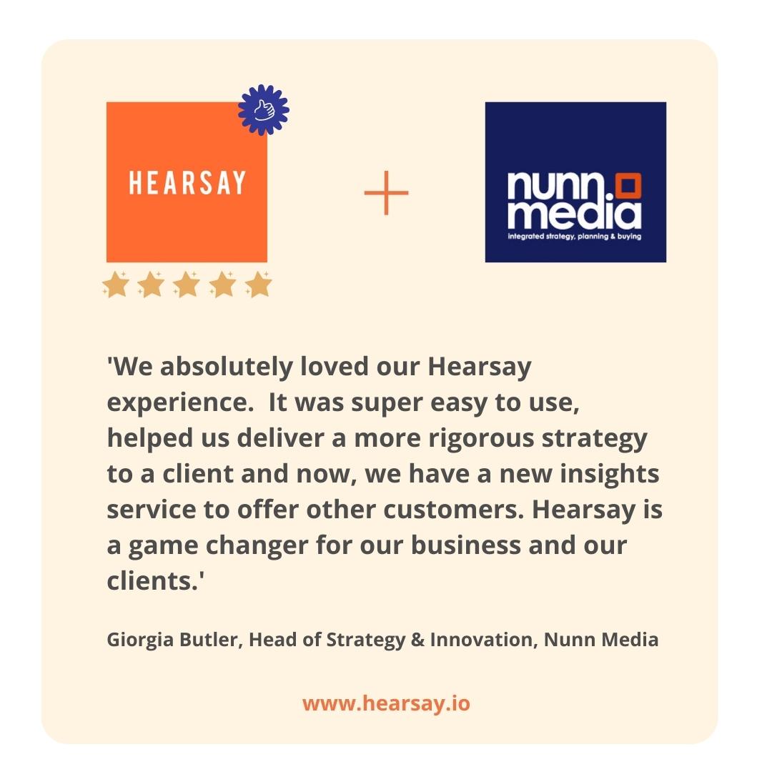 Hearsayplatform's tweet image. We are sharing good news this week with another happy platform client.  We flipped our tech a few weeks ago, added more features and we are receiving great feedback from repeat and new customers.  #restech #interviewtech #betterthanzoom #ai #qualdata #insights #cx #thickdata