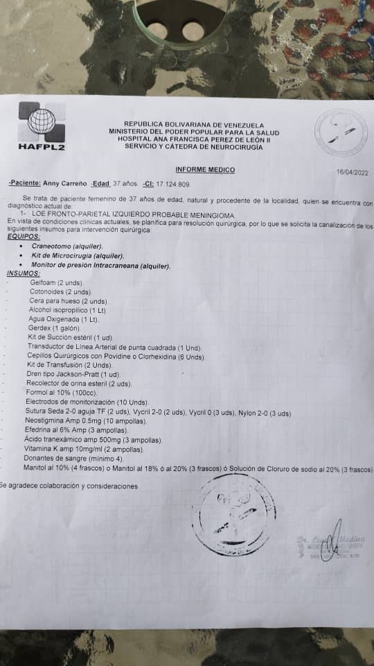 DiarioTalCual's tweet photo. #ServicioPúblico Anny Carreño se encuentra en terapia intensiva. Necesita con urgencia equipos e insumos médicos (en la imagen) para poder operarla. Las personas que puedan ayudar, favor contar a los siguientes números: 0424-1927391 / 04242534726. Gracias. https://t.co/bFzmdiiplB