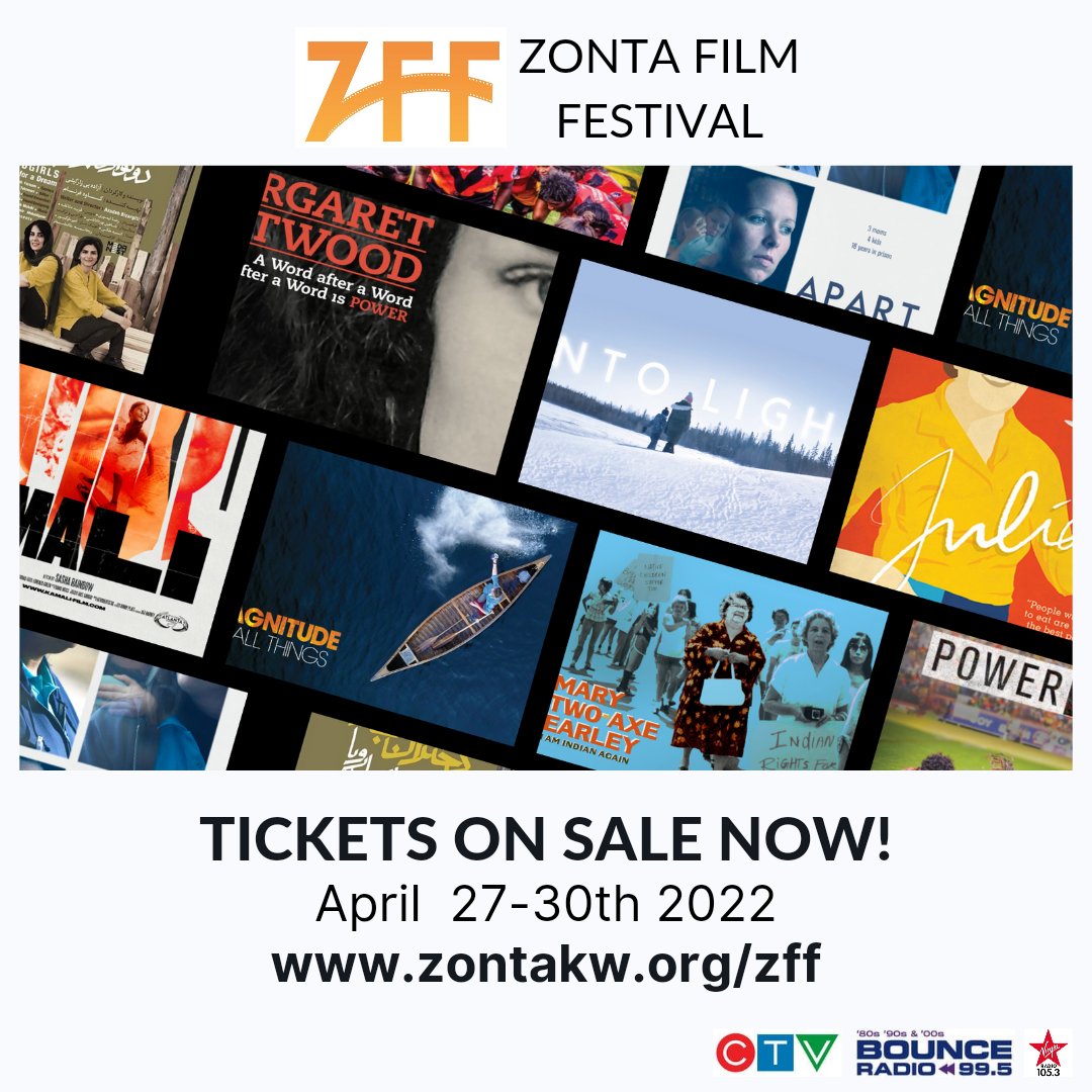 Countdown to the Zonta Film Festival 2022! TKTS zontakw.org/zff Inspiring &amp; thought provoking films. Your support helps women &amp; girls in Wat Region &amp; beyond #FilmFestival