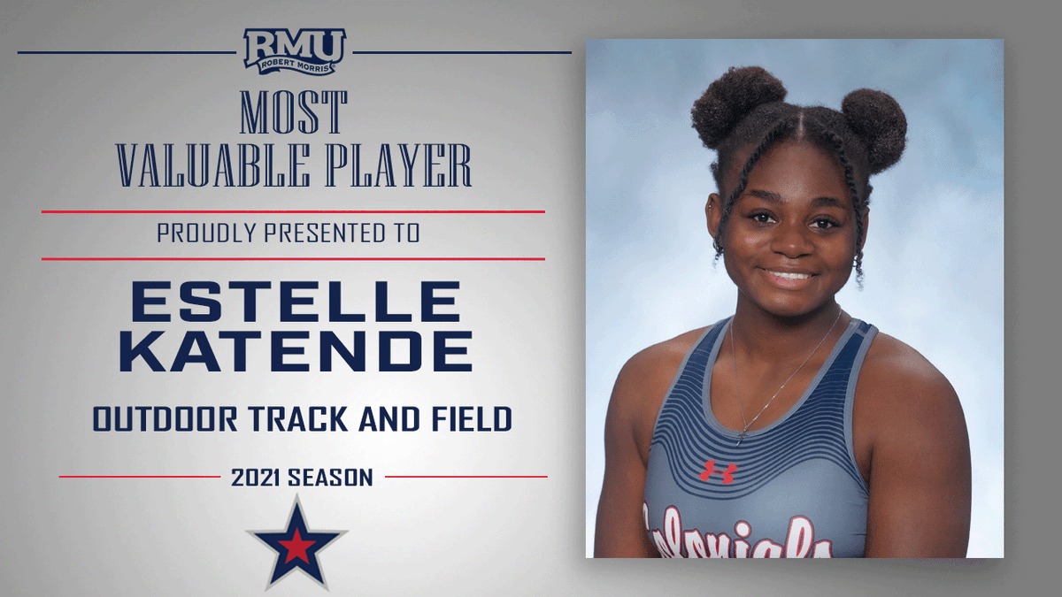 RMUAthletics's tweet photo. Estelle Katende, Outdoor @RMU_TF_XC https://t.co/6E537HIk68