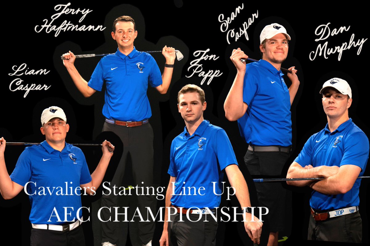 GolfCabrini's tweet photo. Starting Line Up Cavalier Men’s Golf. AEC Championship Apr. 22/23. White Manor CC https://t.co/wB5nDQLtNo