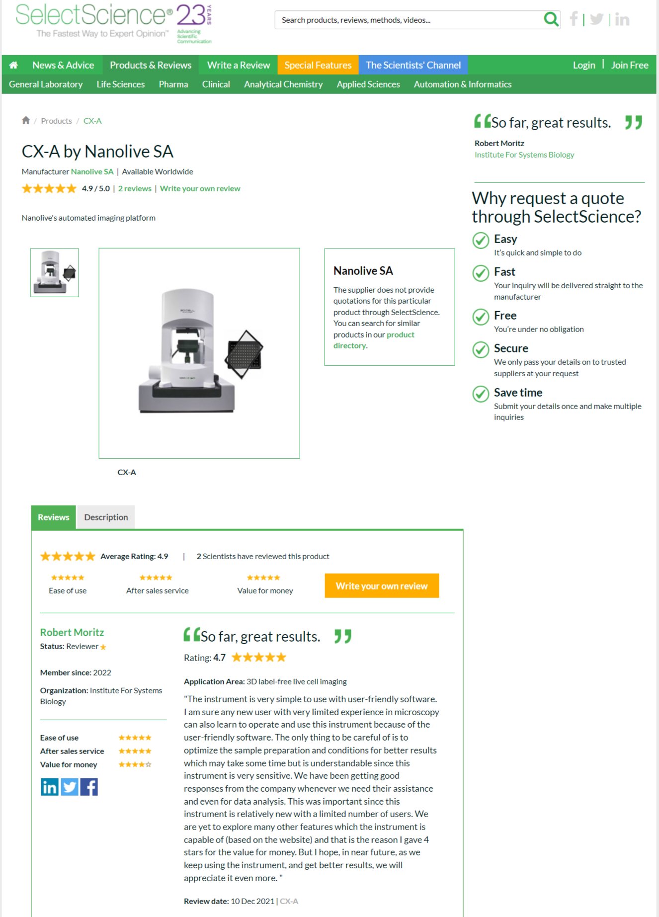 Rob Moritz on Twitter: "So here is something new @MicrobiomDigest. This  unscrupulous web company is making fake reviews under my name. I don't even  know what this device does! https://t.co/bRzKaGbuaN  https://t.co/FAA9pXeke5" /