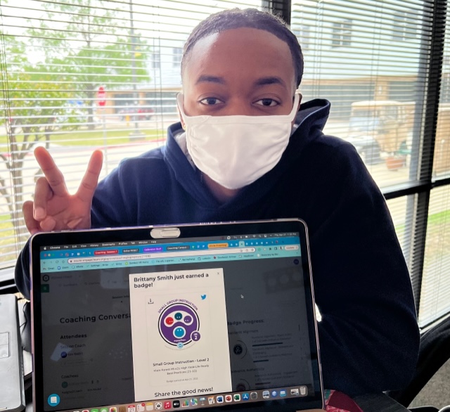 1knesbit's tweet photo. Brittany Smith just earned a badge on the standard Small Group Instruction. Way to grow! #engage2learn @KleinForest @KleinISD https://t.co/DvvE6LBCC8