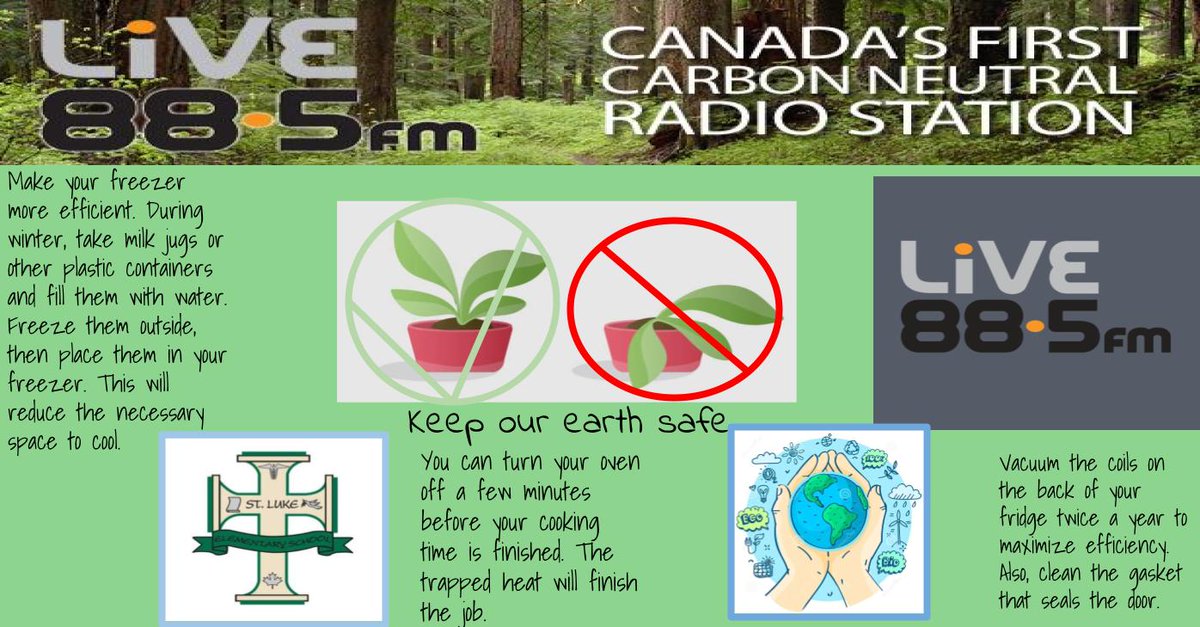 Happy #EarthDay2022!  The Grade 3 Tweet❤️s from @StLukeNepean in the @OttCatholicSB invite you to listen to our Green Tips on @LiVE885fm every day @ 8:15am, 12:10pm & 5:40pm. Thx. @jentraplin & @DjNoah for your environmental leadership.  #LivingGreen @ocsbEco #ocsbEarth 🌎♻️🌳