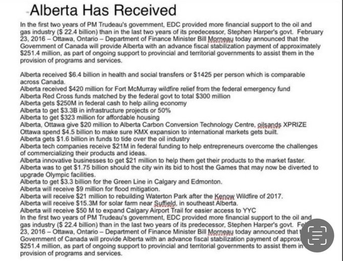 DianaLunn4's tweet photo. @ABHank76467601 @financialpost @jkenney @Alberta_UCP @GlobalCalgary @ctvedmonton @GlobalEdmonton Self entitled Albertans thinking money flows only one way
#EducationSystemFailure
Just some of the gifts AB has received from the LIBERAL government https://t.co/eQj6Ah76yh