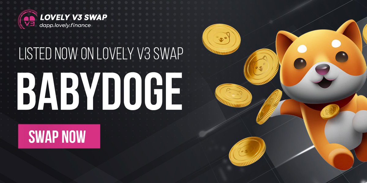 EthGemsAlert's tweet photo. 📢📢 Good news 👀
#BABYDOGECOIN 🐶🍼is NOW LISTED ON LIVELY V3 SWAP 🔥🔥🔥

#BSCGemsAlert #BSC #BSCGemsx100 #BSCGemAlert https://t.co/1xEKGf97DR