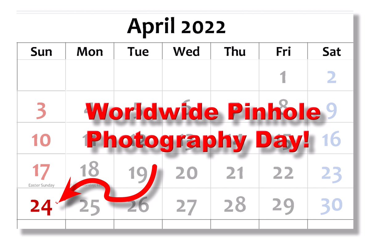 I just read a comment where someone said that Worldwide Pinhole Photography Day had crept up quietly. NOW HERE This ,THIS SUNDAY, APRIL 24TH, TAKE PICTURES WITH A PINHOLE CAMERA, CHOOSE YOUR FAVORITE AND SUBMIT IT TO THE 2022 GALLERY AT PINHOLEDAY.ORG BEFORE JUNE 30TH!!