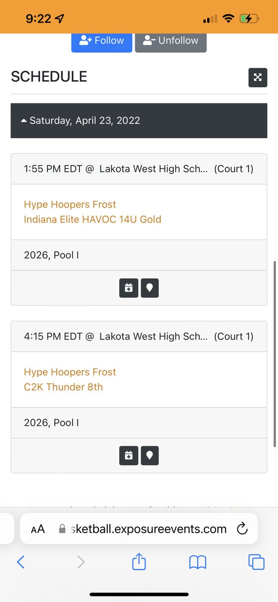 Schedule this weekend at the clash in Cincinnati