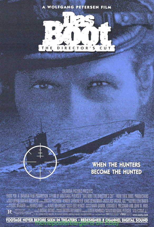 Das Boot (1981) follows a German U-boat in the closing stages of WW2. Realistic (an actual U-boat "Ace" served as technical advisor) and moving film about brotherhood in times of extreme hardship. Watch the Director's Cut.