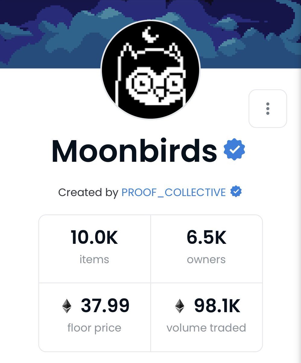 Look at the floor price of #moonbirds it’s skyrocketing in just few days.  #nft #NFTGiveaway #opensea #discord #NFTProject #nftnewproject