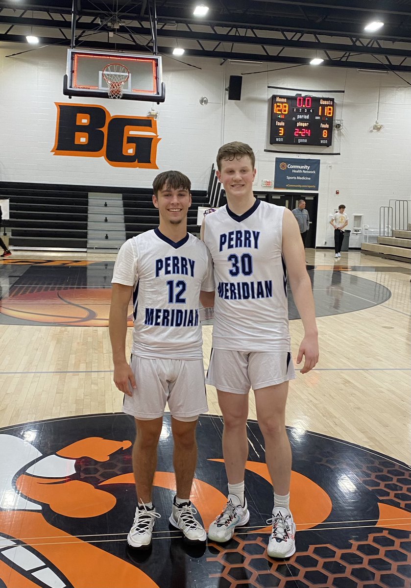 Wearing that Perry jersey one last time.  These guys helped their Marion County All Star team to 128 points.  #proud #falconpride <a href="/ConnorMcNabb10/">Connor McNabb</a> <a href="/IzaiahBrinker/">Izaiah Brinker</a> <a href="/PMHS_Hoops/">PMHS Boys Basketball</a> <a href="/PMFalconSports/">Perry Athletics</a>